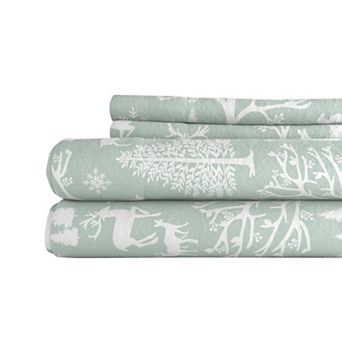 Madelinen Turkish Cotton Printed Flannel Premium Sheet Set