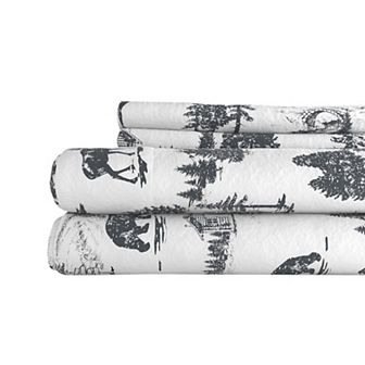 Madelinen Turkish Cotton Printed Flannel Premium Sheet Set