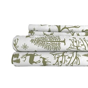 Madelinen Turkish Cotton Printed Flannel Premium Sheet Set