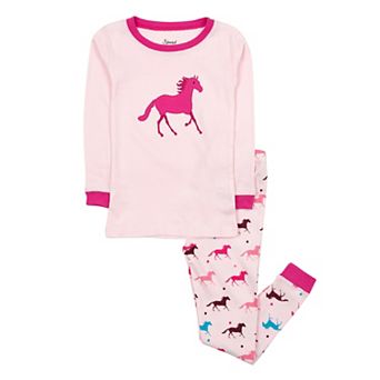 Leveret Kids Two Piece Cotton Pajamas Show Horse