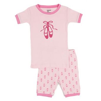 Leveret Kids Two Piece Cotton Short Pajamas Ballerina