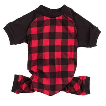 Leveret Dog Cotton Pajama Plaid