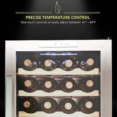 Schmécké Wine Fridge, 24 Bottle Wine Cooler, Freestanding Wine Refrigerator