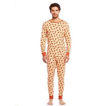 Leveret Mens Two Piece Cotton Pajamas Fox