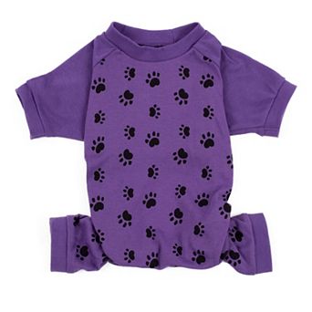 Leveret Dog Cotton Pajama Dog Paw Purple
