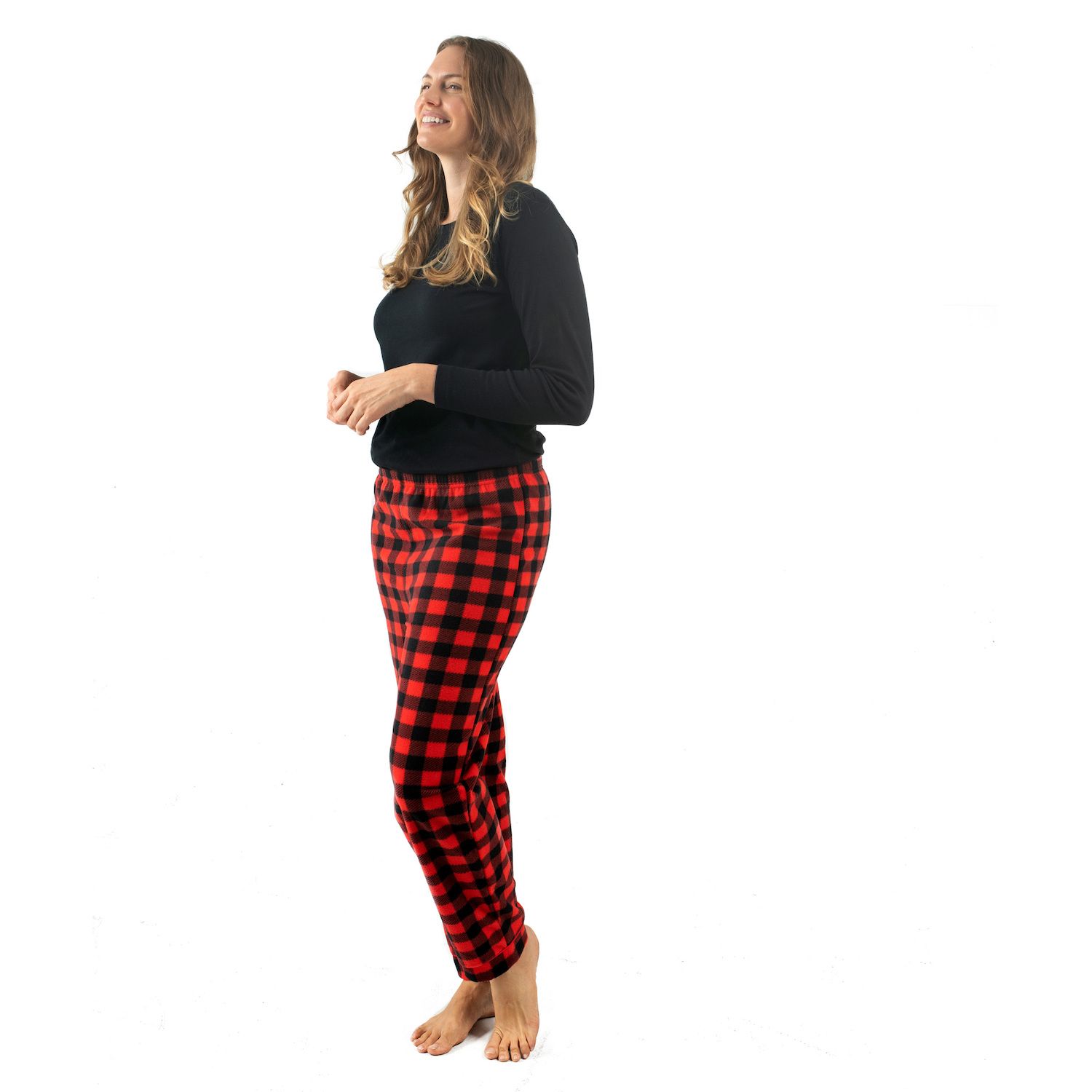 Leveret Womens Pajamas Cotton Top Flannel Pants Reindeer