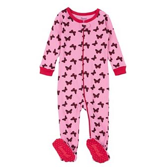 Leveret Kids Footed Cotton Pajama Butterfly