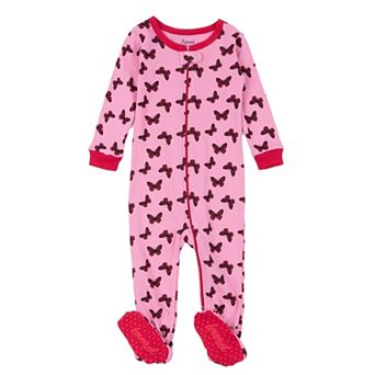 Leveret Kids Footed Cotton Pajama Butterfly