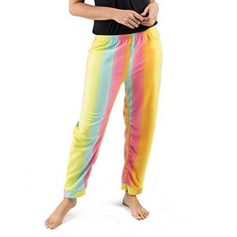 Leveret Womens Fleece Pants Rainbow