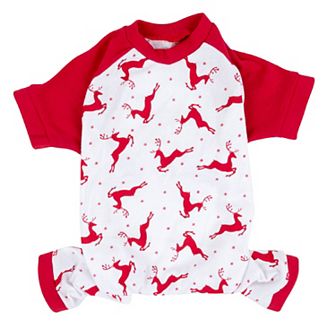Leveret Dog Cotton Pajama Reindeer