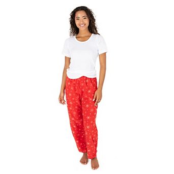 Leveret Womens Fleece Pants Snowflake