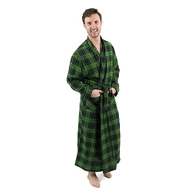 Leveret Mens Flannel Robe Plaid