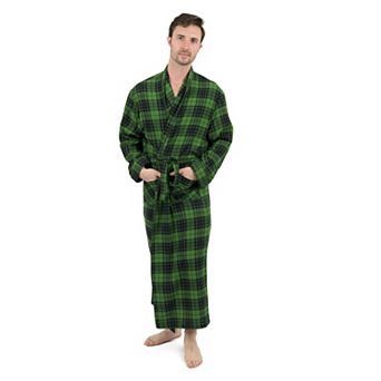 Leveret Mens Flannel Robe Plaid