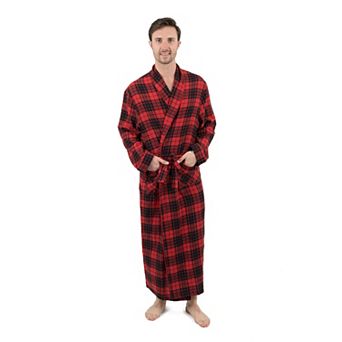 Leveret Mens Flannel Robe Plaid