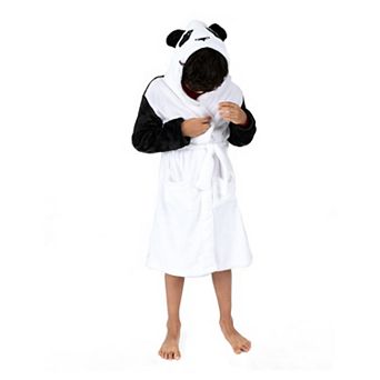 Leveret Kids Fleece Hooded Robe Panda