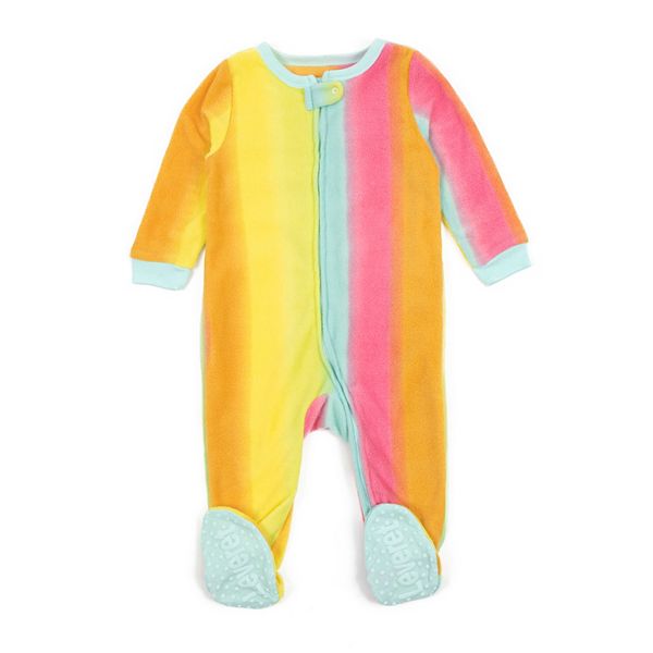 Leveret Kids Footed Fleece Pajama Rainbow