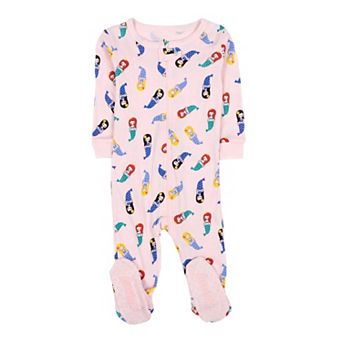 Leveret Kids Footed Cotton Pajama Mermaid