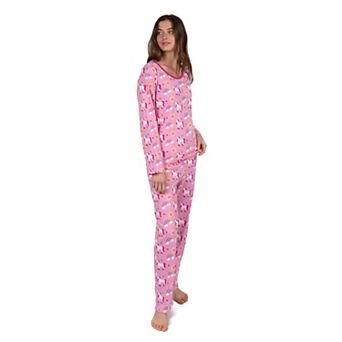 Leveret Womens Two Piece Cotton Loose Fit Pajamas Unicorn Rainbow