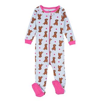 Leveret Kids Footed Cotton Pajama Puppy