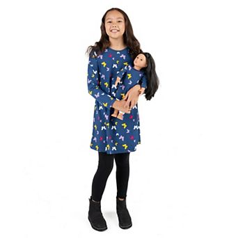 Leveret Girls and Doll Cotton Dress Butterfly