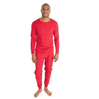 Leveret Mens Two Piece Cotton Pajamas Snowflake