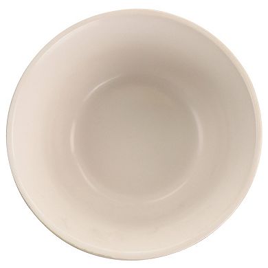 Hometrends Portina Embossed Scallop 6.1 Inch 4 Piece Bowl Set in Grey