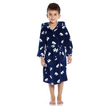 Leveret Kids Fleece Hooded Robe Polar Bear