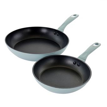 Oster Cocina Lynhurst 2 pc Aluminum Nonstick Frying Pan Set in Blue