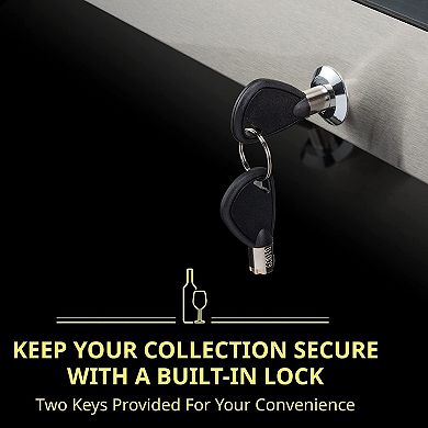 Schmécké Wine Fridge, 28 Bottle Wine Cooler, Freestanding Wine Refrigerator