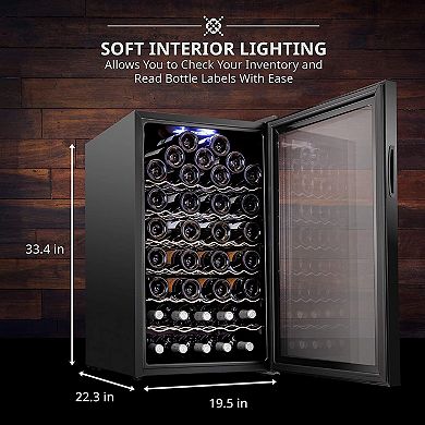 Ivation Wine Fridge, 51 Bottles Freestanding Wine Cooler w/ Wi-Fi App & Lock