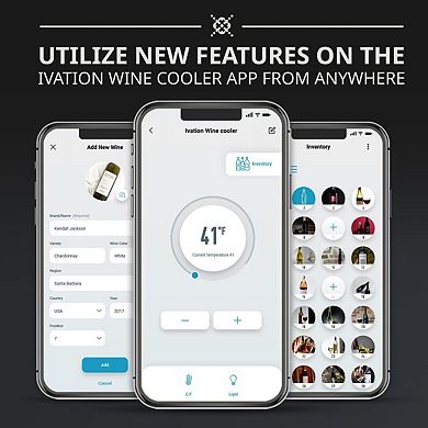 Ivation Wine Fridge, 51 Bottles Freestanding Wine Cooler w/ Wi-Fi App & Lock