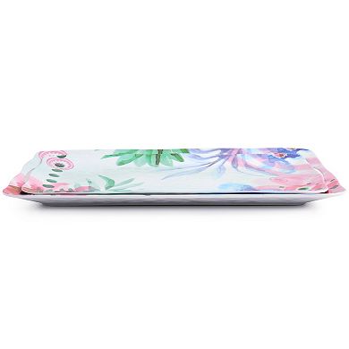 Spice by Tia Mowry Cinnamon Twist 2 Piece Melamine Serving Tray Set in Multi