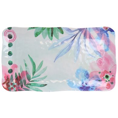 Spice by Tia Mowry Cinnamon Twist 2 Piece Melamine Serving Tray Set in Multi