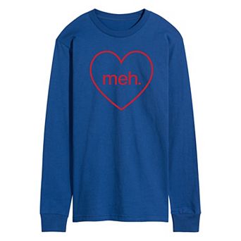 Men's Meh Heart Long Sleeve Tee