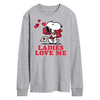 Men's Peanuts Ladies Love Me Long Sleeve Tee