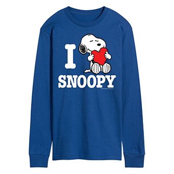 Men's Peanuts I Love Snoopy Long Sleeve Tee