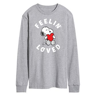 Men's Peanuts Feelin Loved Long Sleeve Tee
