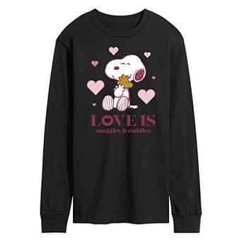 Men's Peanuts Snuggles and Cuddles Long Sleeve Tee
