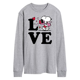 Men's Peanuts Love Snoopy Long Sleeve Tee