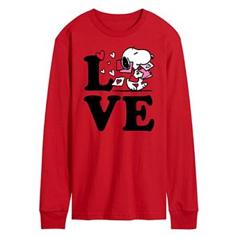 Men's Peanuts Love Snoopy Long Sleeve Tee
