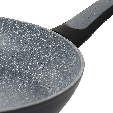 Oster Cocina Bastone 10 Inch Aluminum Nonstick Frying Pan in Speckled Gray