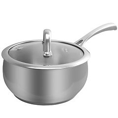 TECHEF - Onyx Collection - 2-quart Saucepan with Glass Lid, coated
