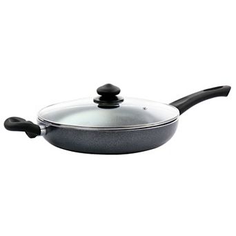 Oster Cocina Pallermo 3.5-qt Aluminum Nonstick Saute Pan in Charcoal with Lid