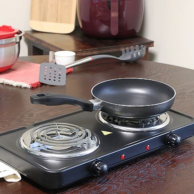 Oster Cocina Clairborne 8 Inch Aluminum Frying Pan in Charcoal Grey