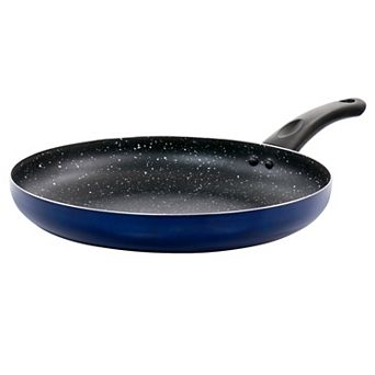 Oster Cocina Luneta 11.5 Inch Aluminum Nonstick Frying Pan in Blue