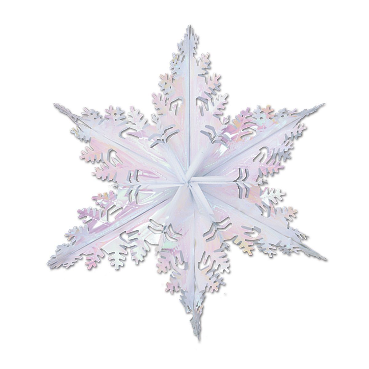 Beistle Snowflake Cutouts, White - 9 count