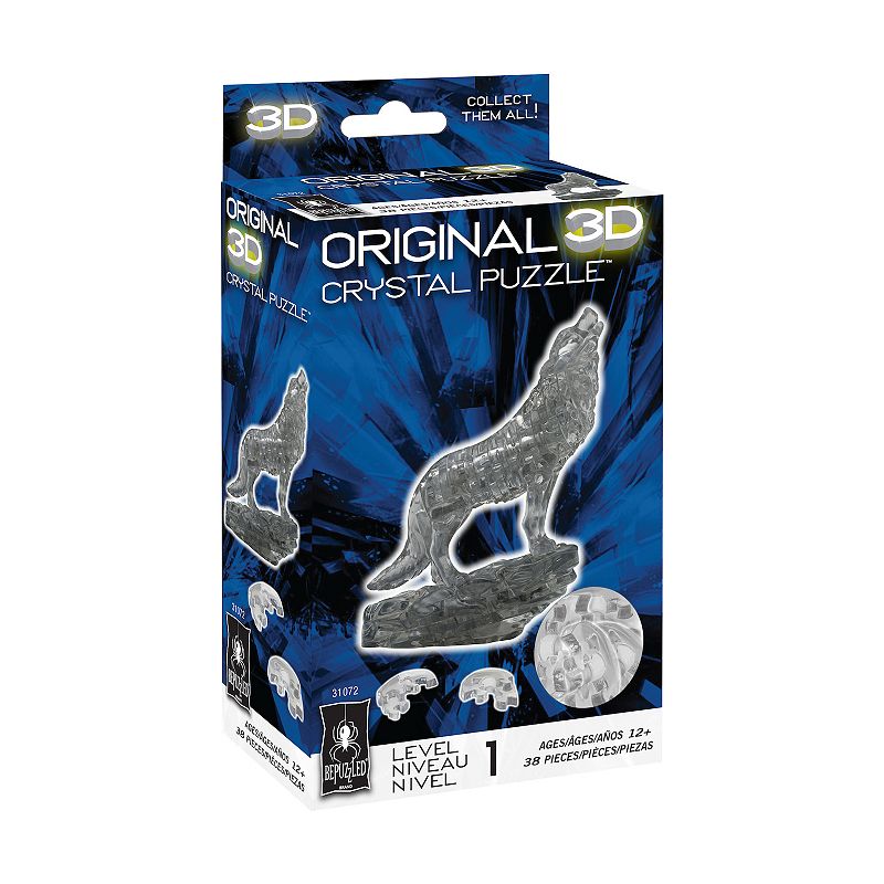 44103575 BePuzzled Wolf 3D Crystal Puzzle, Black sku 44103575