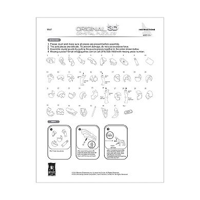 BePuzzled Wolf 3D Crystal Puzzle