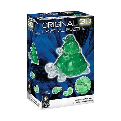 BePuzzled Stacked Green Turtles 3D Crystal Puzzle