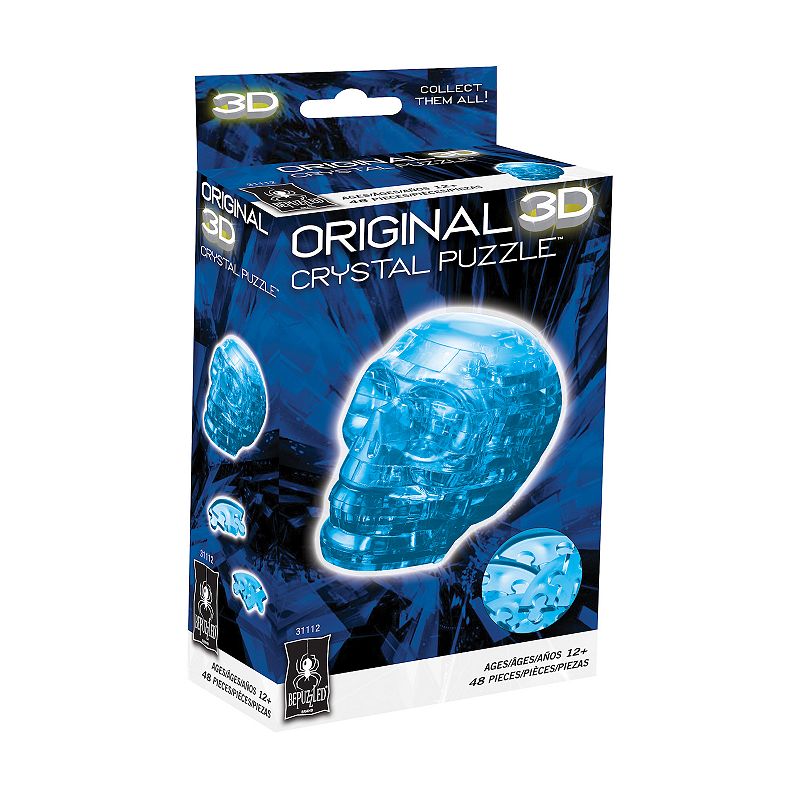 BePuzzled Blue Skull Standard Crystal Puzzle